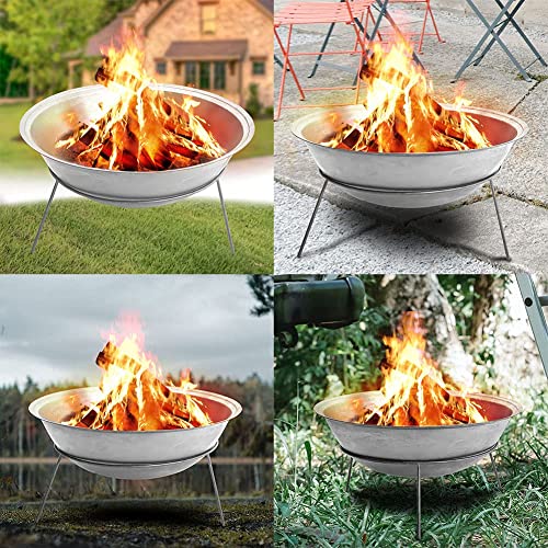 Warmiehomy Fire Pit For Garden, Patio Heater Large, Cast Iron Fire Pit, 3mm Thickness Camping