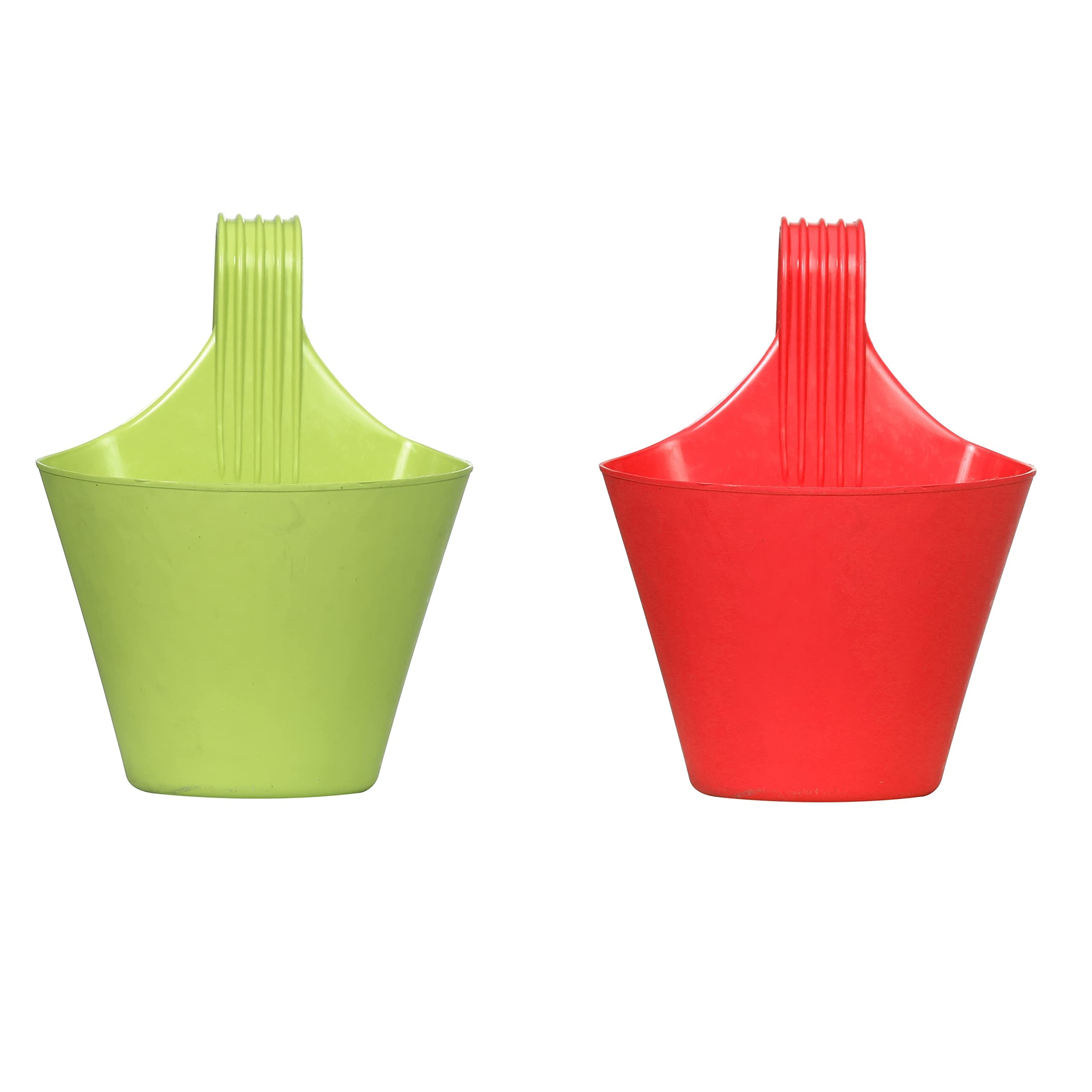 SOLIDA Indoor Outdoor Plastic Single Hook Railing Hanging Planter Pot Plant Container Set Hanging Pots for Plants Hanging Planters with Detachable Handle Plastic Hook Hanging Pot Planters (Pack of 2) (B09XS1LLDS) Amazon Price History, Amazon Price Tracker