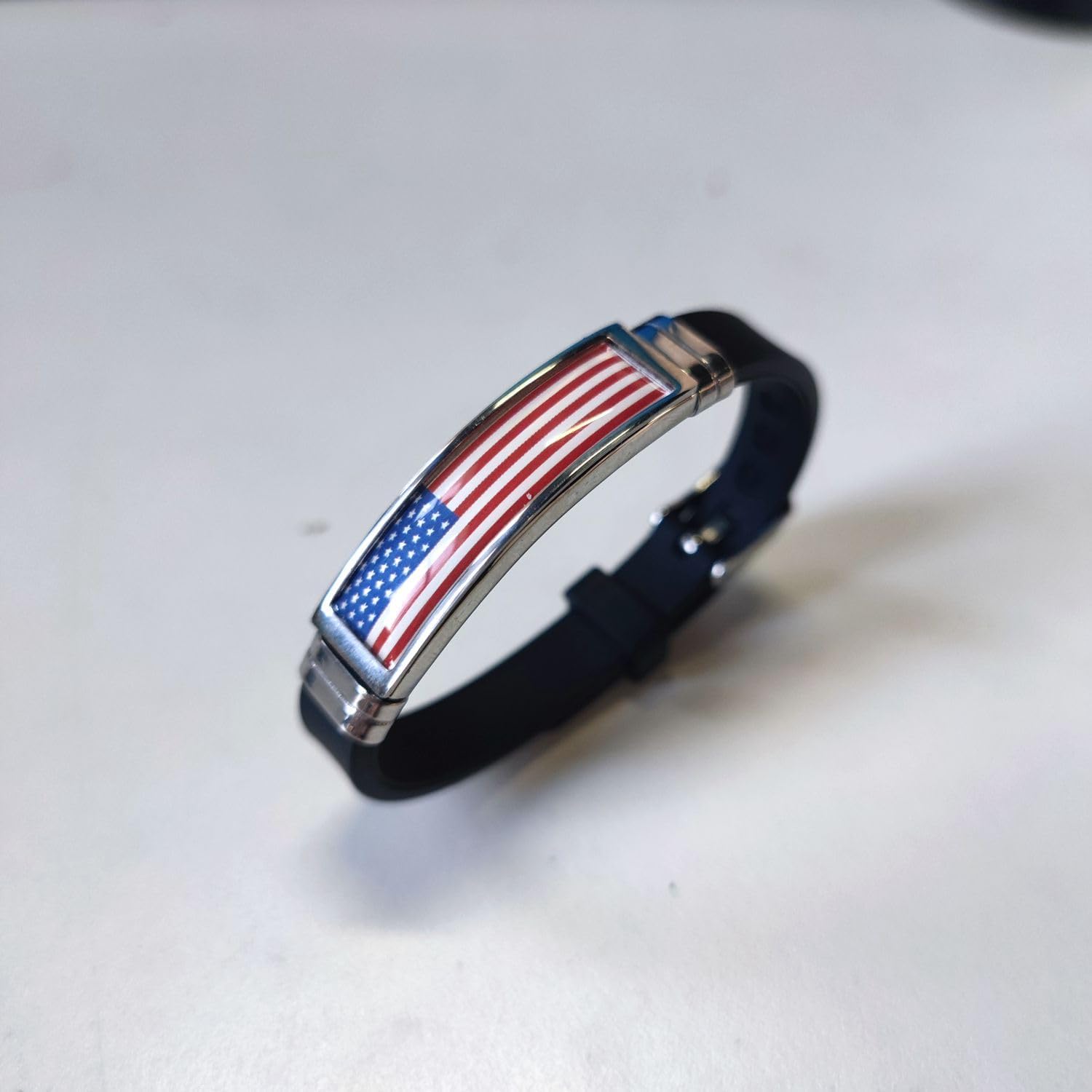 National Flag Bracelets for Men Adjustable Silicone Wristband Bracelet for Patriotic Holiday Activity Gifts for Women - Image 6