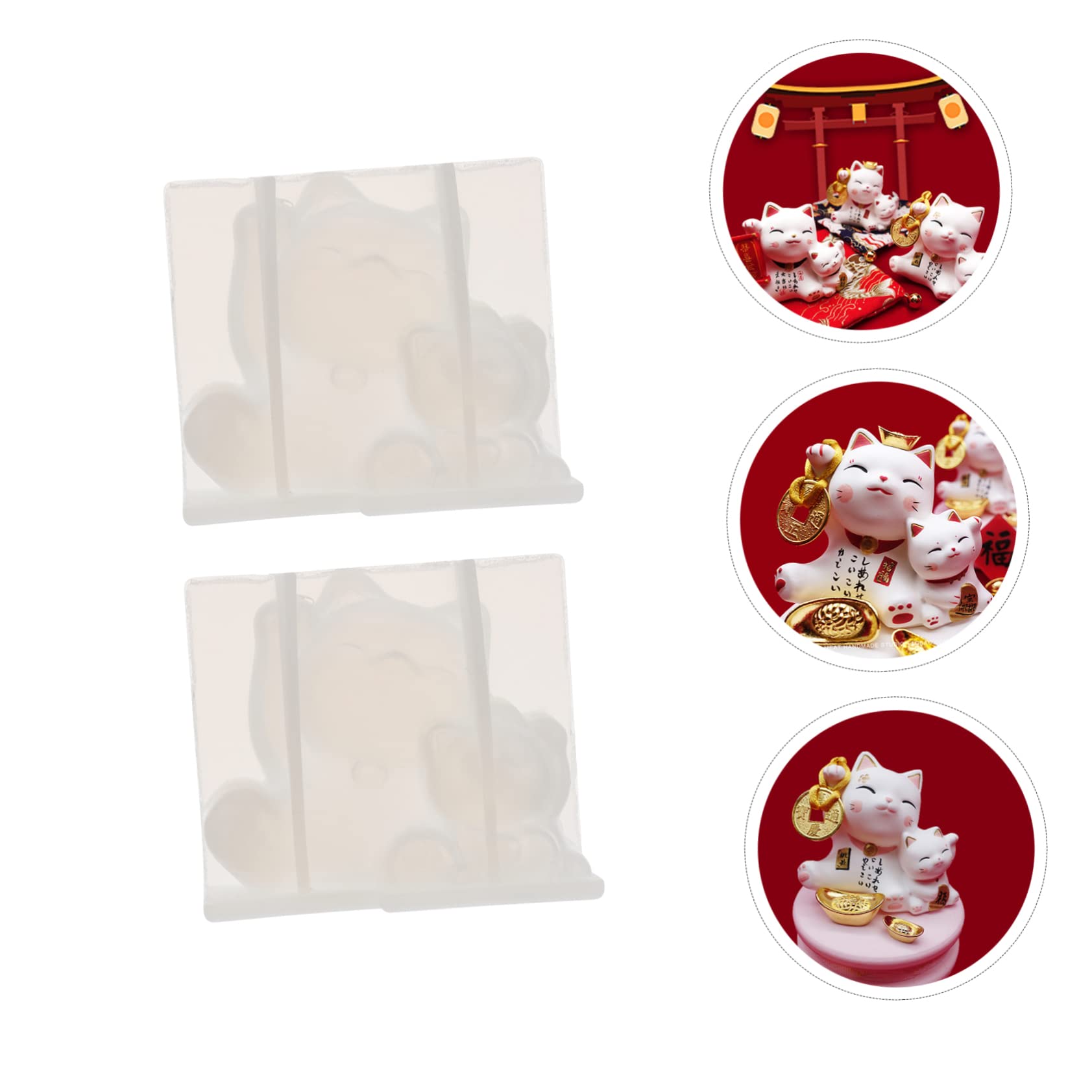 SEWACC 6piezas Moldes De Transparentes para De De Gato para Decoración De Tartas y Chocolates y Fáciles De Limpiar