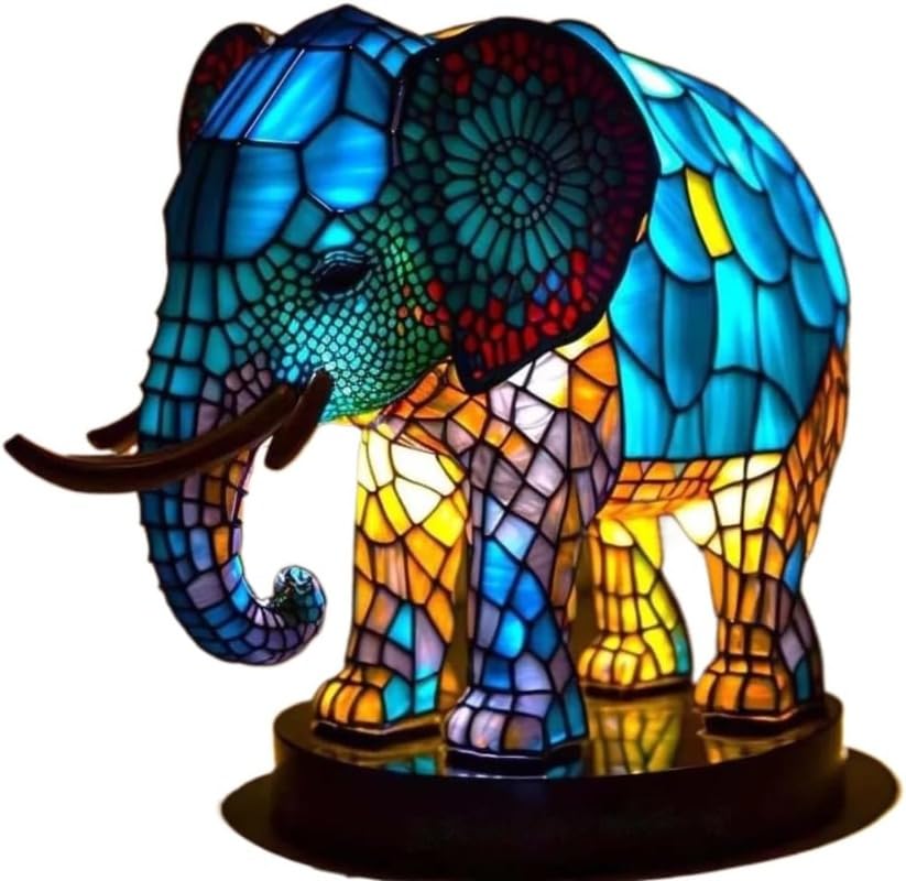 Festberg LeuchtKatze™ – Original Magische LED-Lampe (Typ C) – Dekoratives Zauberlicht für stimmungsvolle Atmosphäre (Elefant)