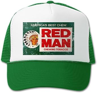 Red Man Chewing Vintage Style Trucker Hat Redman Retro Classic Snapback Cap