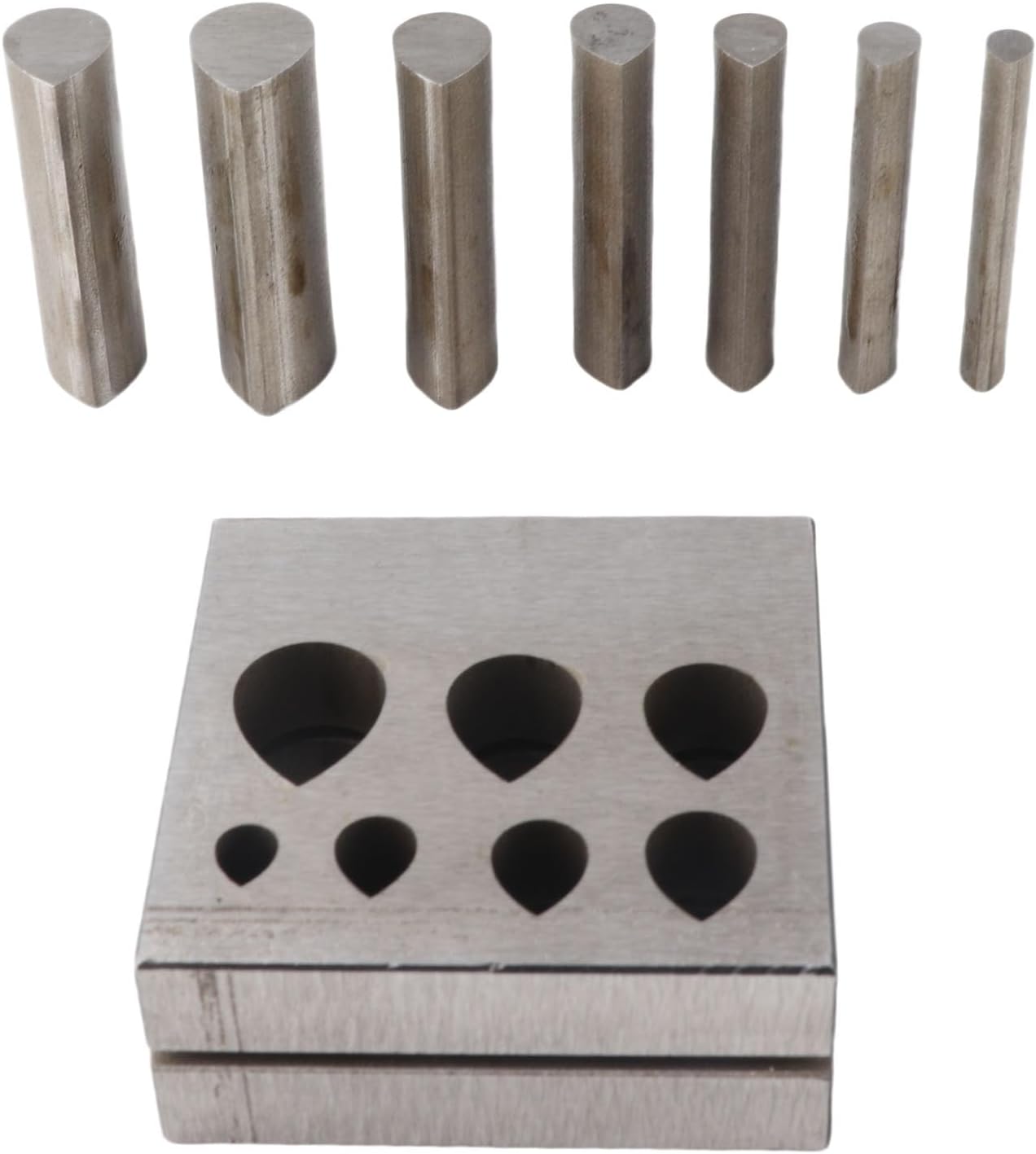 Punch Die Disc Cutter Set Drop Shaped Different Sizes 45 Steel Jewelry Making Forming Tools