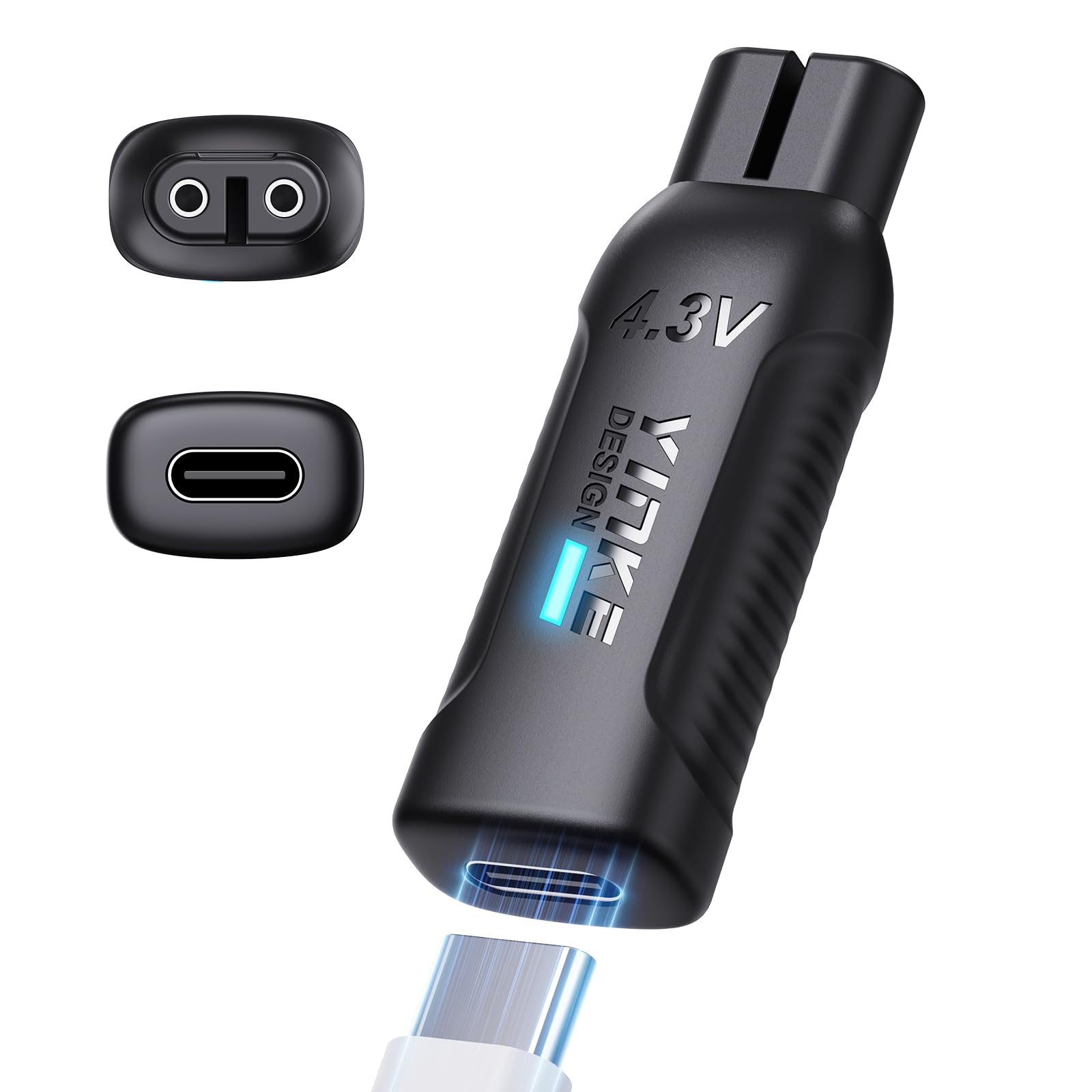 4,3 V Convertitore di Caricabatteria per Rasoio Elettrico Tipo C da Philips Oneblade QP2510/QP2515/QP2520/QP2620, Adattatore di Alimentazione per Rasoio Elettrico A00390 (cavo escluso)