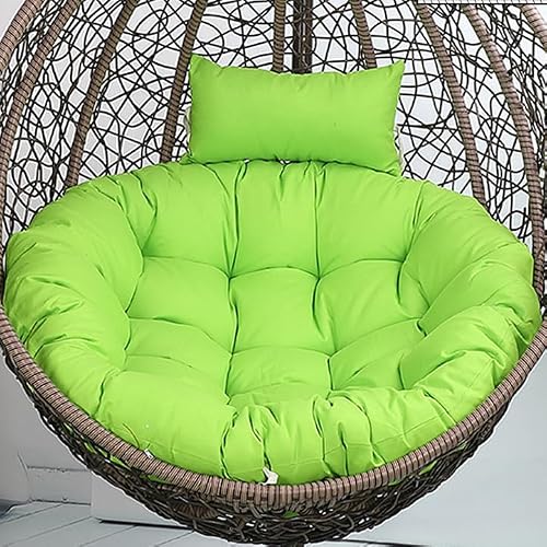 KFGISD, Nonslip Egg Chair Cushion with Pillow for Indoor Outdoor Patio Yard Furniture Recliner,red,Hammock Chair Cushions(Light Green,120CM)