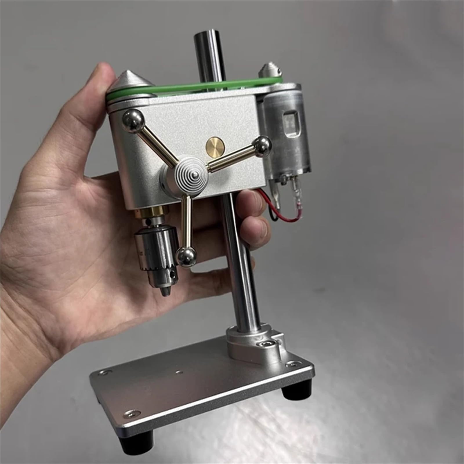 Taladro de banco, minitaladro de columna, Mini taladro de banco de alta precisión, máquina perforadora pequeña, máquina perforadora de microprecisión for mantenimiento de relojes Para bricolaje con jo