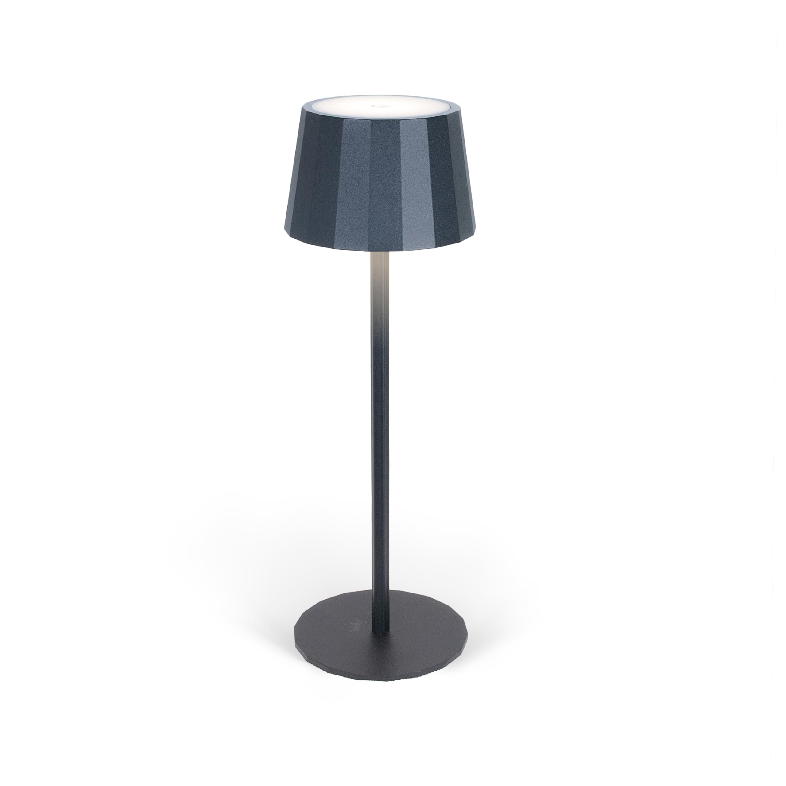 Classic Lampada da Tavolo Design Senza Fili Impermeabile IP54 in Alluminio Autonomia 23 Ore, Lampada Dimmerabile Led Senza Fili Ricaricabile con Touch Control, 5200 mAh (Antracite)