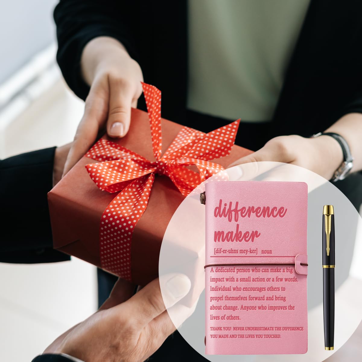 Dankeschön-Geschenke, Differenzmacher, Geschenke, Mitarbeiter, Wertschätzung, Leder, Tagebuch, Notizbuch, Ruhestand, Wertschätzung, Dankeschön, Geschenke für Kollegen, Chef, Führer, Mentor, Lehrer,