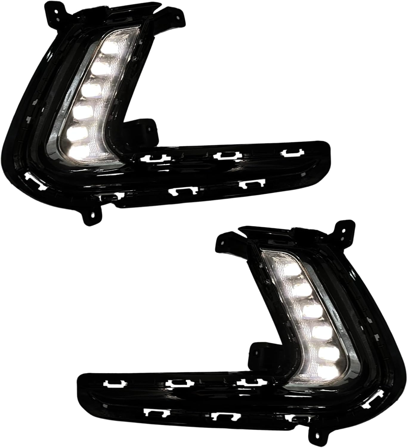 LED Fog Lights Compatible With 2016 2017 2018 Hyundai E-lantra Sixth Generation Front Bumper Lights DRL Fog Lamps Clear Lens with Harness and Switch Driver and Passenger Side