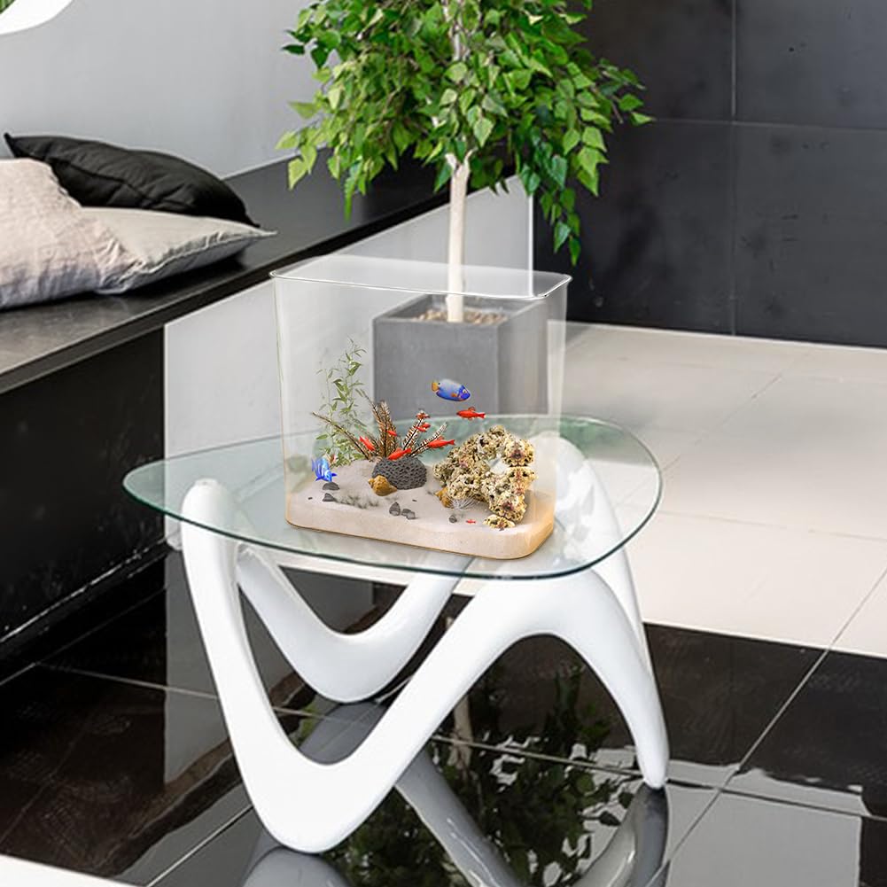 Acquario per acquario, vetro trasparente, filtrazione integrata, 31 x 15,5 x 28 cm, per Betta Fish, uso interno