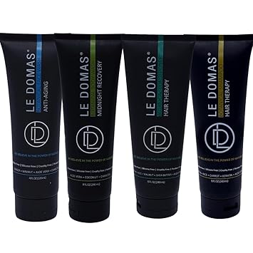 Botanical Hair & Body Care Set Hydrating Face Wash, Midnight Skincare Body Wash, Hair Growth Shampoo and Conditioner, Sulfate Free Formula with Natural Ingredients for All Hair & Skin Types