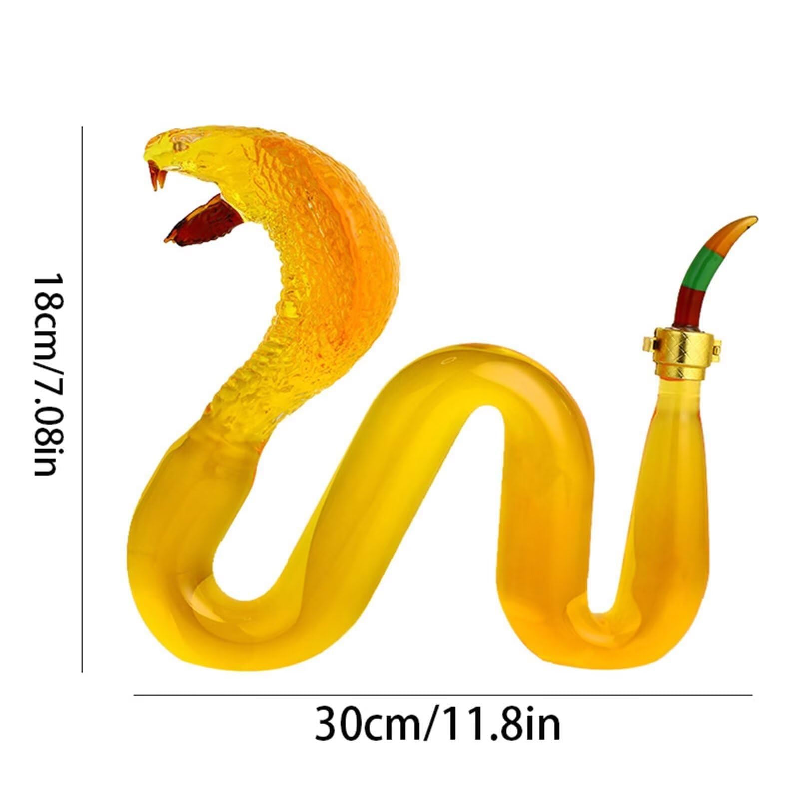 750ML Decantador Whisky Arte Escultura - Decantador De Whisky De Cristal Con Forma De Serpiente 3D, Botella De Vino Vacía Novedosa, Decoración De Bar Para El Hogar(750ml)
