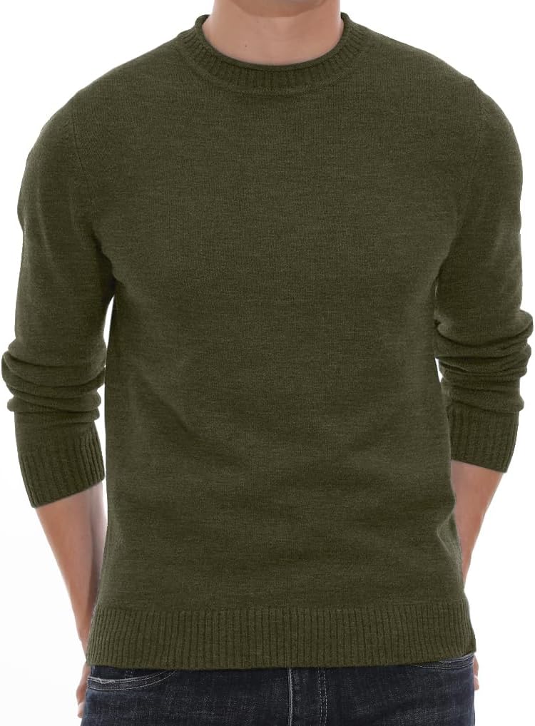 Sailwind Men's Crewneck Sweater Soft Casual Sweaters for Men Classic Pullover Sweaters with Ribbing Edge