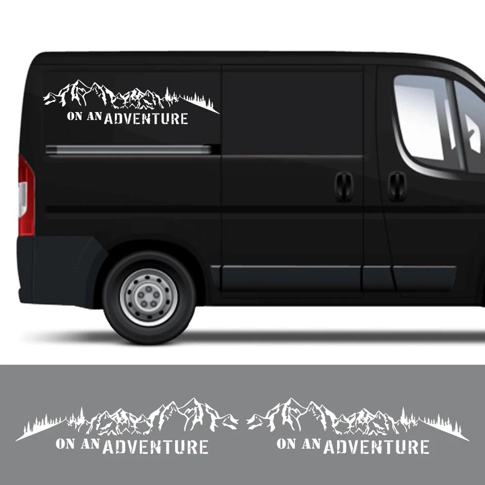 Adesivi per Auto Forest Mountain Body Adventure Decalcomanie in Vinile, Adatti per Camper, furgoni per Cavalli, roulotte, Camper, Accessori