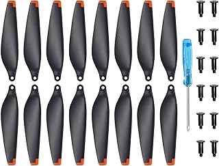 MECCANIXITY Mini 3 PRO Drone Propellers Drone Blades Propellers Pro Black Orange with Screwdriver/Screw, Quick-Release, Low-Noise Propeller for Mini 3 PRO Drone, Pack of 16