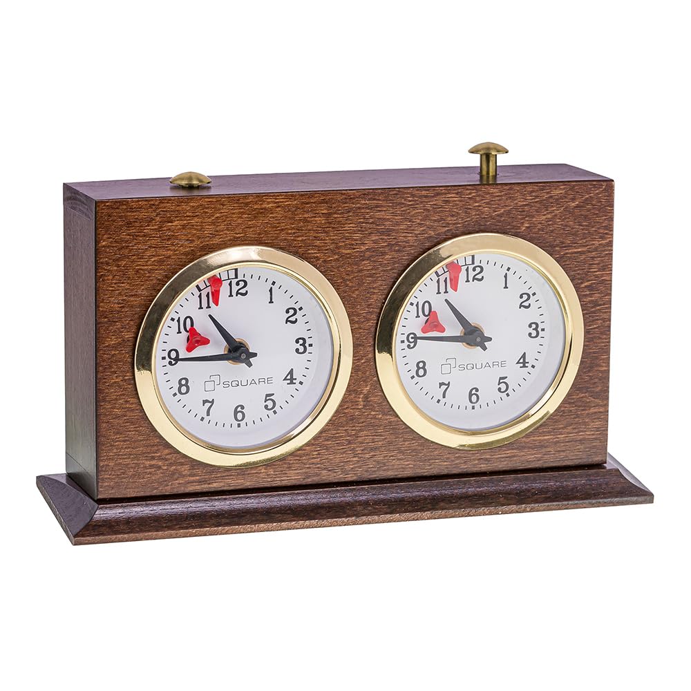 Square - Schachuhr aus Holz - Pro Exclusive 2 BR - Mechanische Schach Uhr