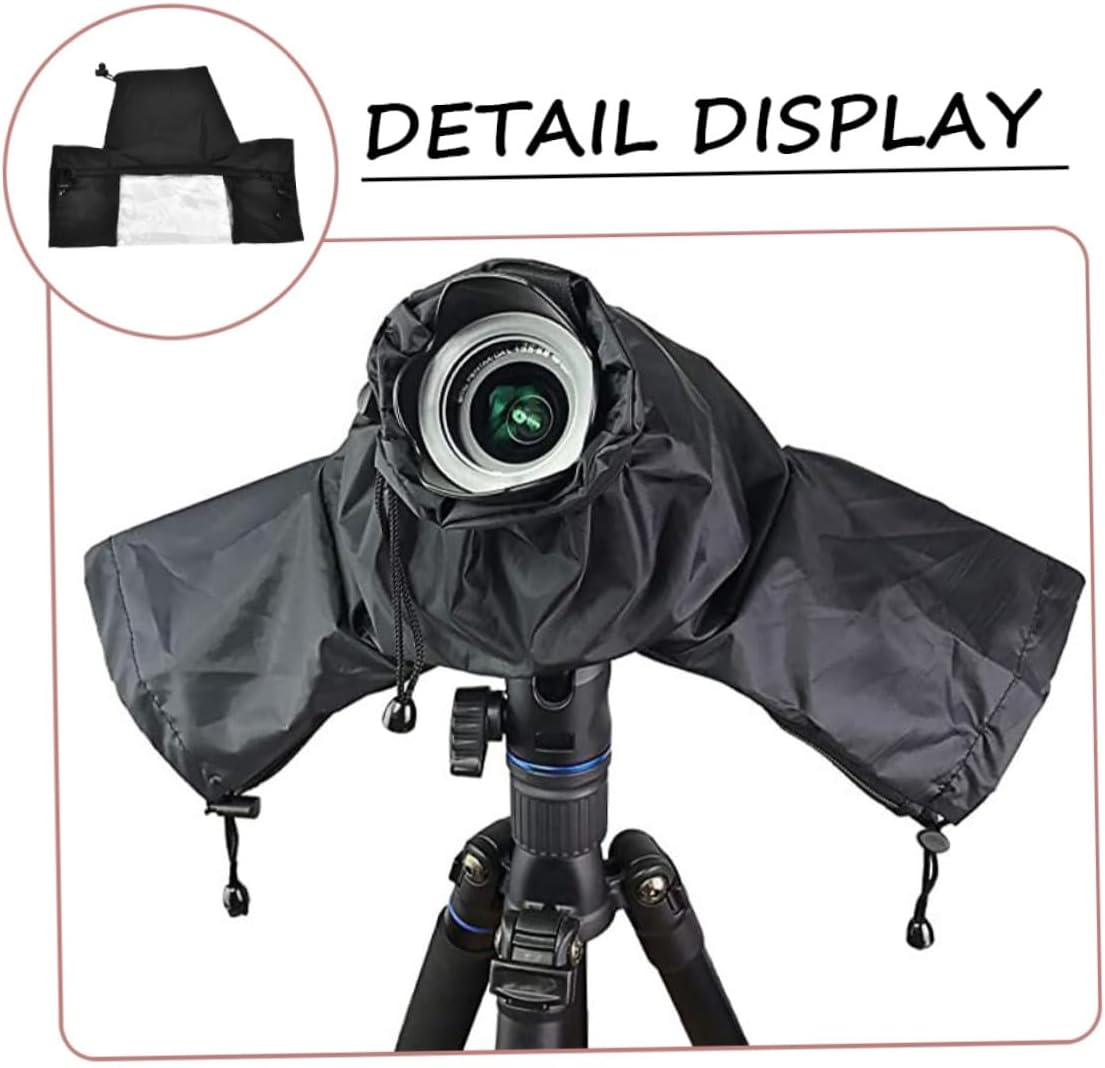 Kisangel Waterproof Camera Rain Cover with Dust Protection for Outdoor DSLR and Mirrorless Cameras, Long Telephoto Lens Raincoat Sleeve for Hunting and Birdwatching