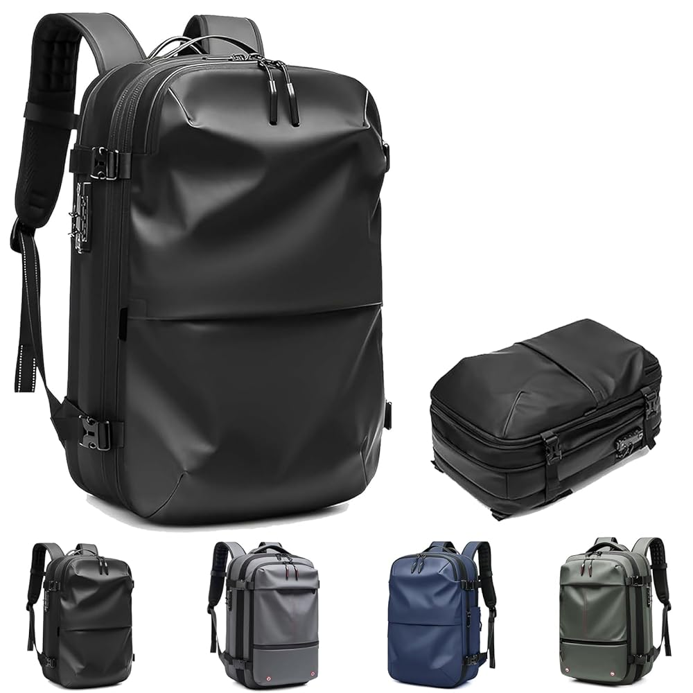 ブラックバックパック エアバック Airback Airback Backpack, Expandable Backpack with Air Pump,Air