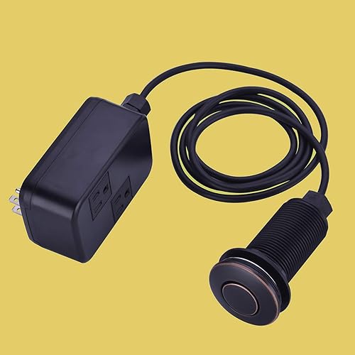 Miniatura 9 de SINKINGDOM Kit de interruptor de aire SinkTop con botón largo cromado (cubierta de latón) para eliminación de basura