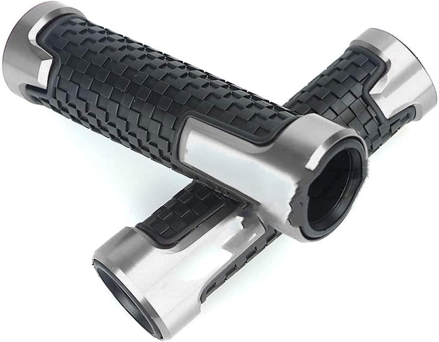 Bicycle Bike Handlebar Grips | Soft Non-Slip Rubber | Comfortable Hand-Grips - 1 Pair (Silver) (B0CSPK5QHZ) Amazon Price History, Amazon Price Tracker