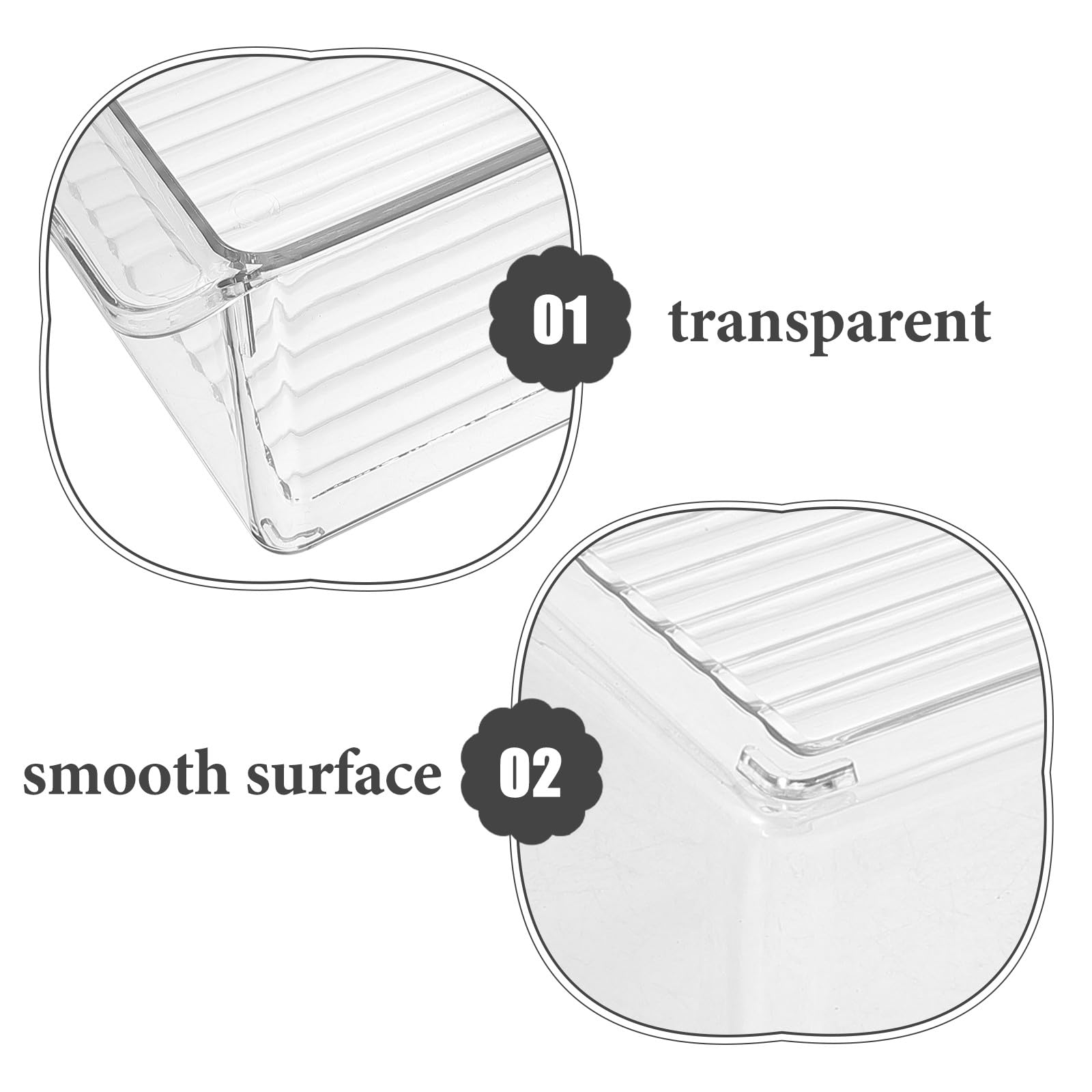 Lurrose Contenitore Frigorifero Trasparente Impilabile, Scatola la Conservazione della Frutta e Birra, Organizer Multifunzionale per Cucina e Congelatore, Cassetto a Strati