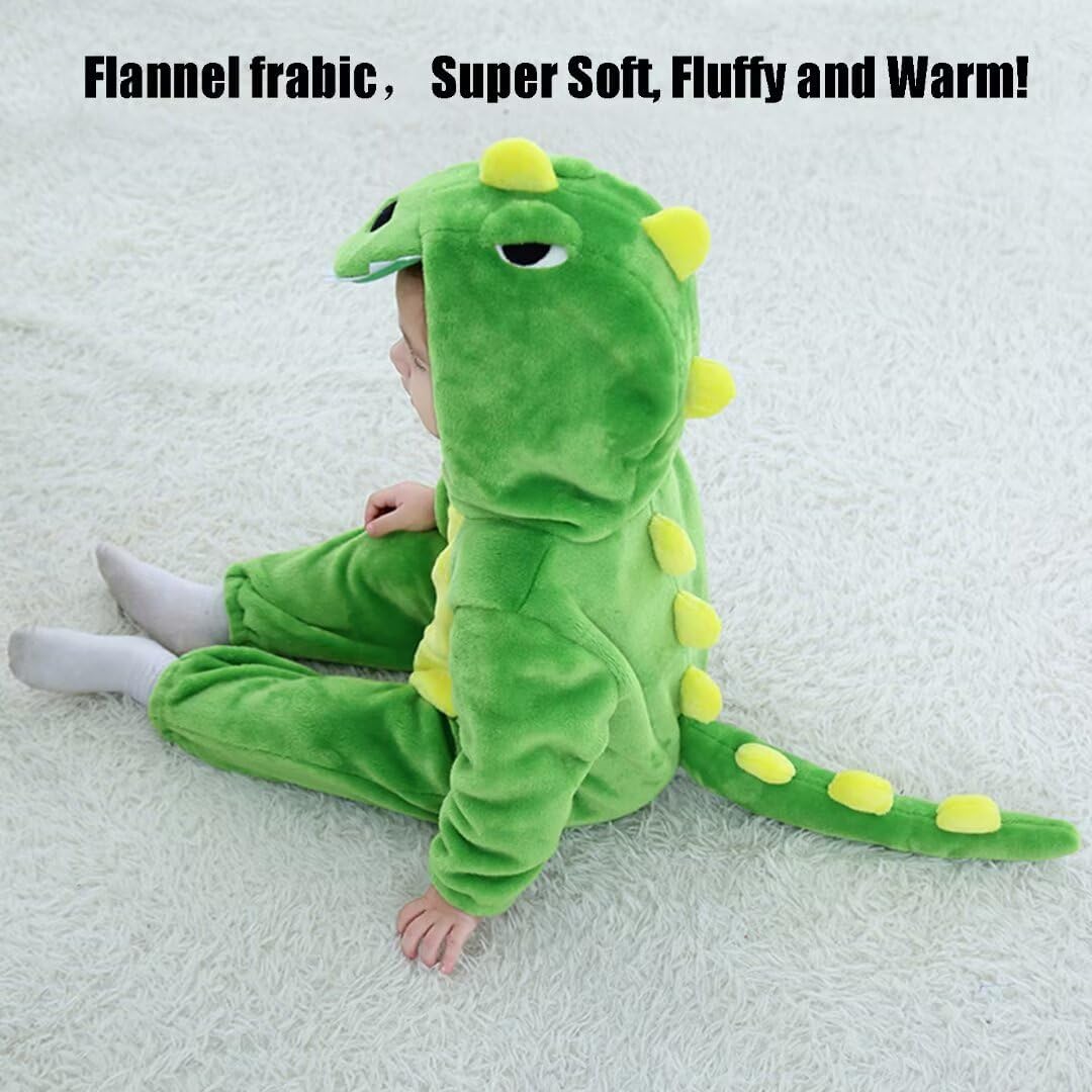Halloween Baby Green Dinosaur Costumes Toddler Outfit Infants Cosplay Romper - Image 3