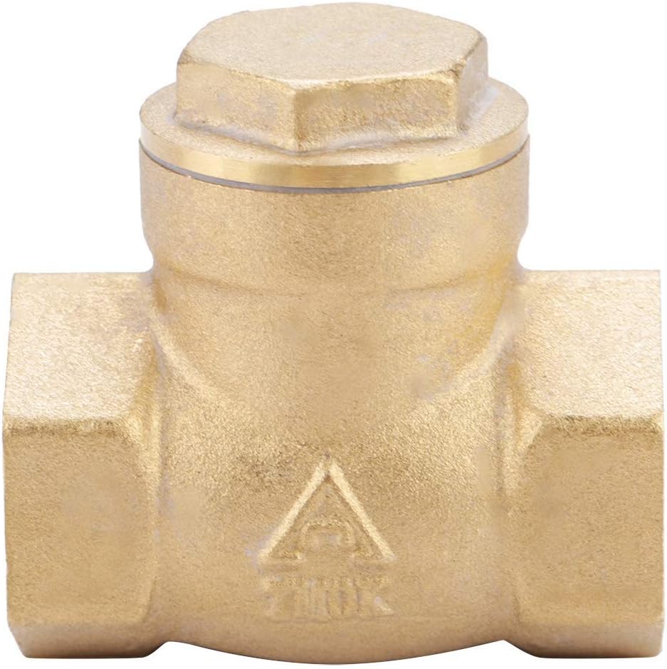 Clapet Anti-retour En Laiton DN15 1/2" - 40 Mm - Pour Machine à Laver, Fontaine, Pompe - Filetage Intérieur/extérieur