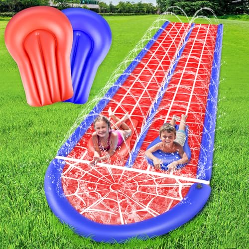30Ft Slip Water Slide with 2 Bodyboards, Extra Long Slip and Slid...