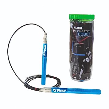 Vixen Skipping Rope Cobot Men and women and Children Exercise Rope | Aluminum Handle | Ball Bearing | Arjustable Jumping Rope for Exercise, Gym, Training, Sports with Weight Bars With 2.5 mm Steel Wire