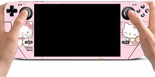 Miniatura 3 de Calcomanías protectoras de vinilo de gato rosa de anime, cubierta protectora de placa frontal para cubierta de equipo S