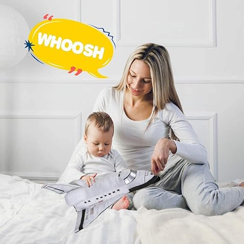 Miniatura 4 de ArtCreativity Peluche de transbordador espacial para niños, nave espacial de astronauta suave y tierna de 14.5 pulgadas, bonita decoración de