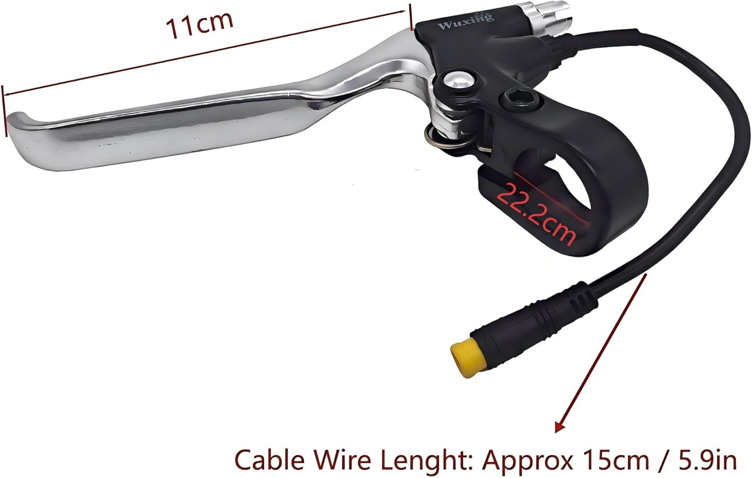 E-Bike Brake Lever, Brake Grips for Electric Bike or E Scooter,Ebike Accessories Cut Off Power When Brakes Ebike Parts (3PIN Waterproof Connector 15cm)