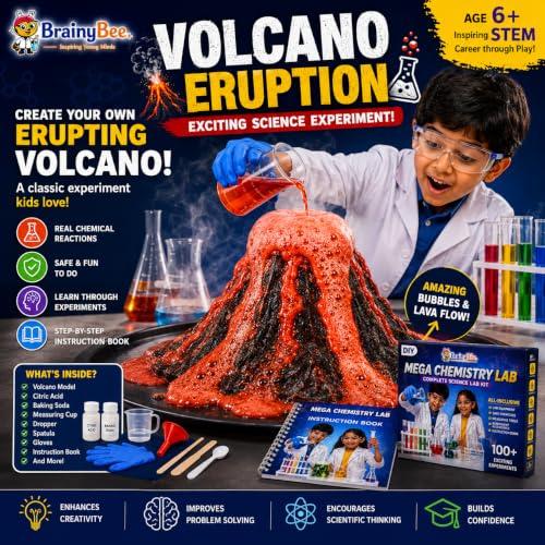 Image of Mega Science Lab Kit for Kids | 100 Experiments | STEM Educational DIY Toy | Age 6-15 with 100 Plus Chemistry Experiments STEM Learning Set