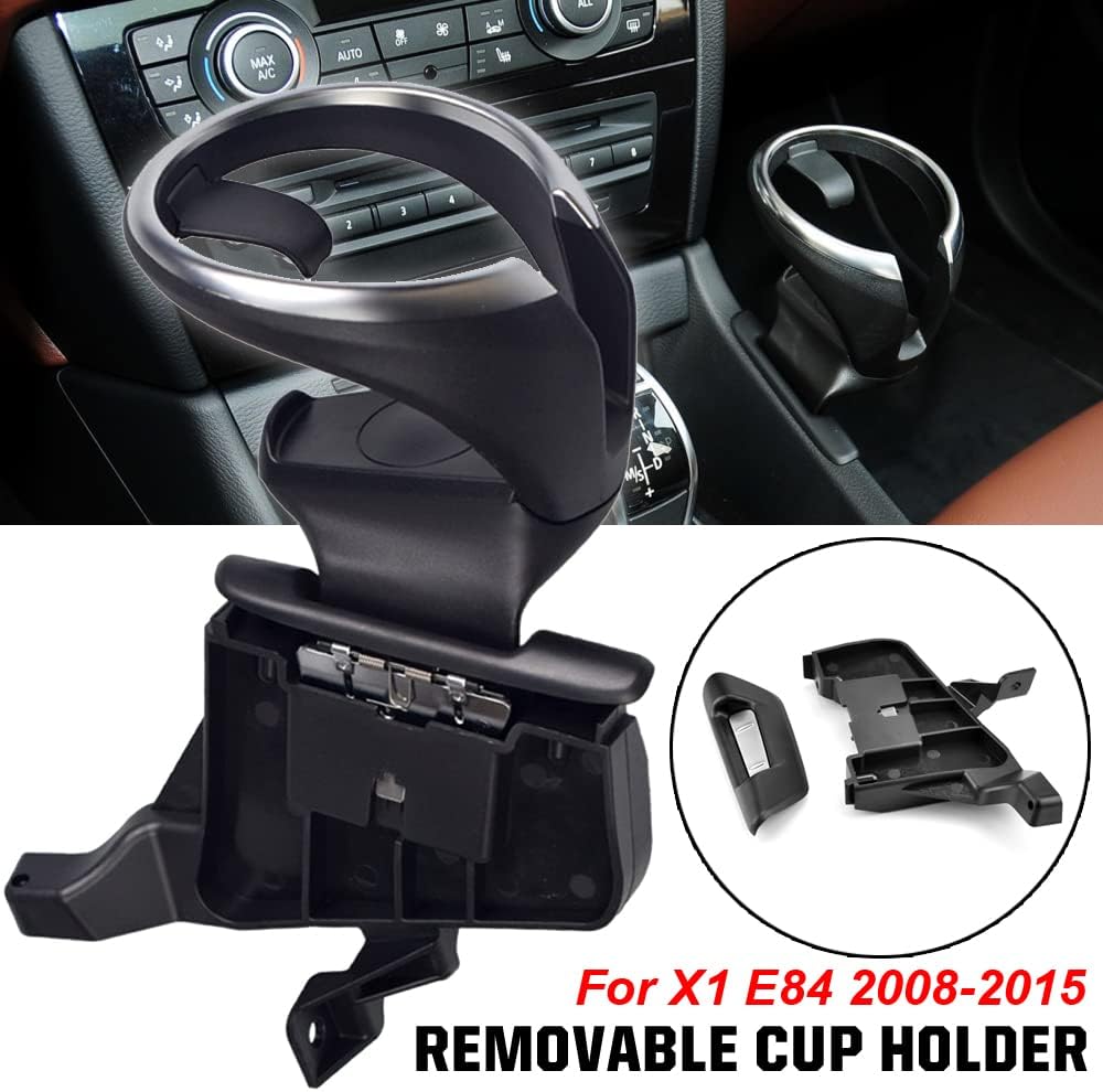1 Set New Car Front Water Cup Holder Beverage Bottle Holder Compatible with B-MW X1 E84 2008-2015
