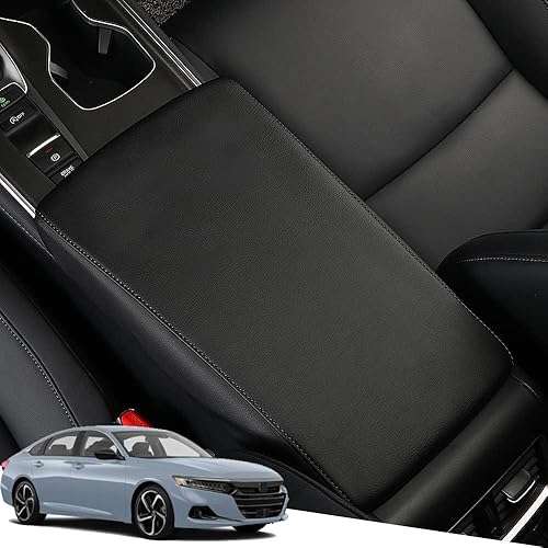 Miniatura 228 de Great-luck Leather Center Console Cover Armrest Pad,Protector Armrest Box Cover Accessories Keep Your Armrest in a More Comfortable Feeling(black