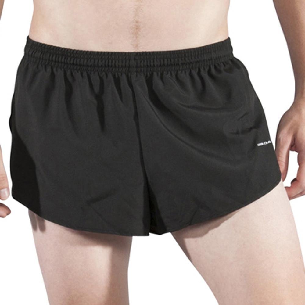 BOA Mens 1" Elite Split Solid Running Short (1000B)