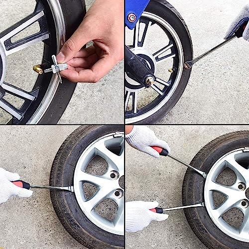 Image of 14.5 inch Tire Spoon Lever Iron Tool, Motorcycle Bike Professional Tire Changing Kit,with 3 Pcs Rim Protectors,Repair Tool Kit,39-Piece Tire Levers Set, Tire Changing Tool
