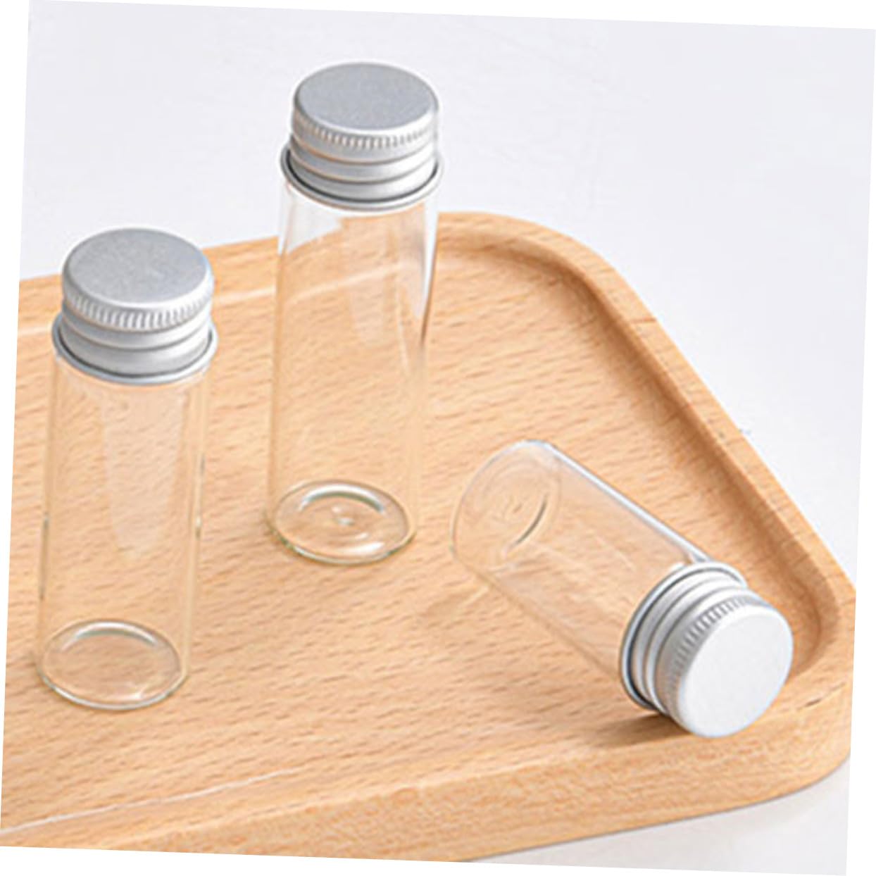 Garneck 30piezas de Muestra de Vidrio Transparente Tapa de Rosca de Frascos Pequeños para Prueba de Aceite y Almacenamiento de Hierbas Tubos de Ensayo para Laboratorio