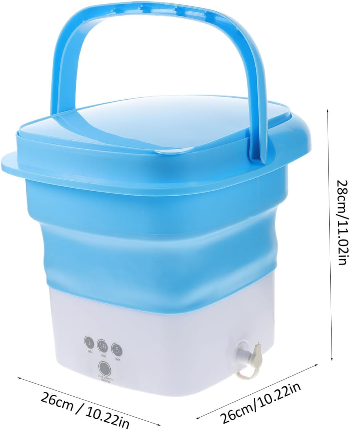 Mini Portable Washing Machine Capacity Foldable Touch Screen Timer Underwear Washer Space-saving Design Great for Rvs Apartments