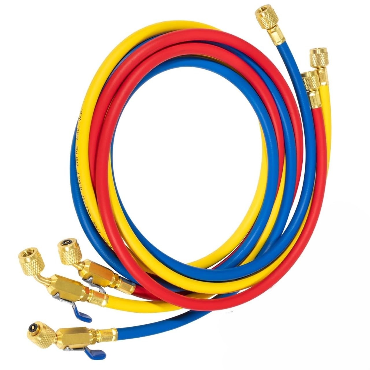 Tuyau de rechange 1/4" 72" avec robinet à boisseau compact Plus II trois pièces