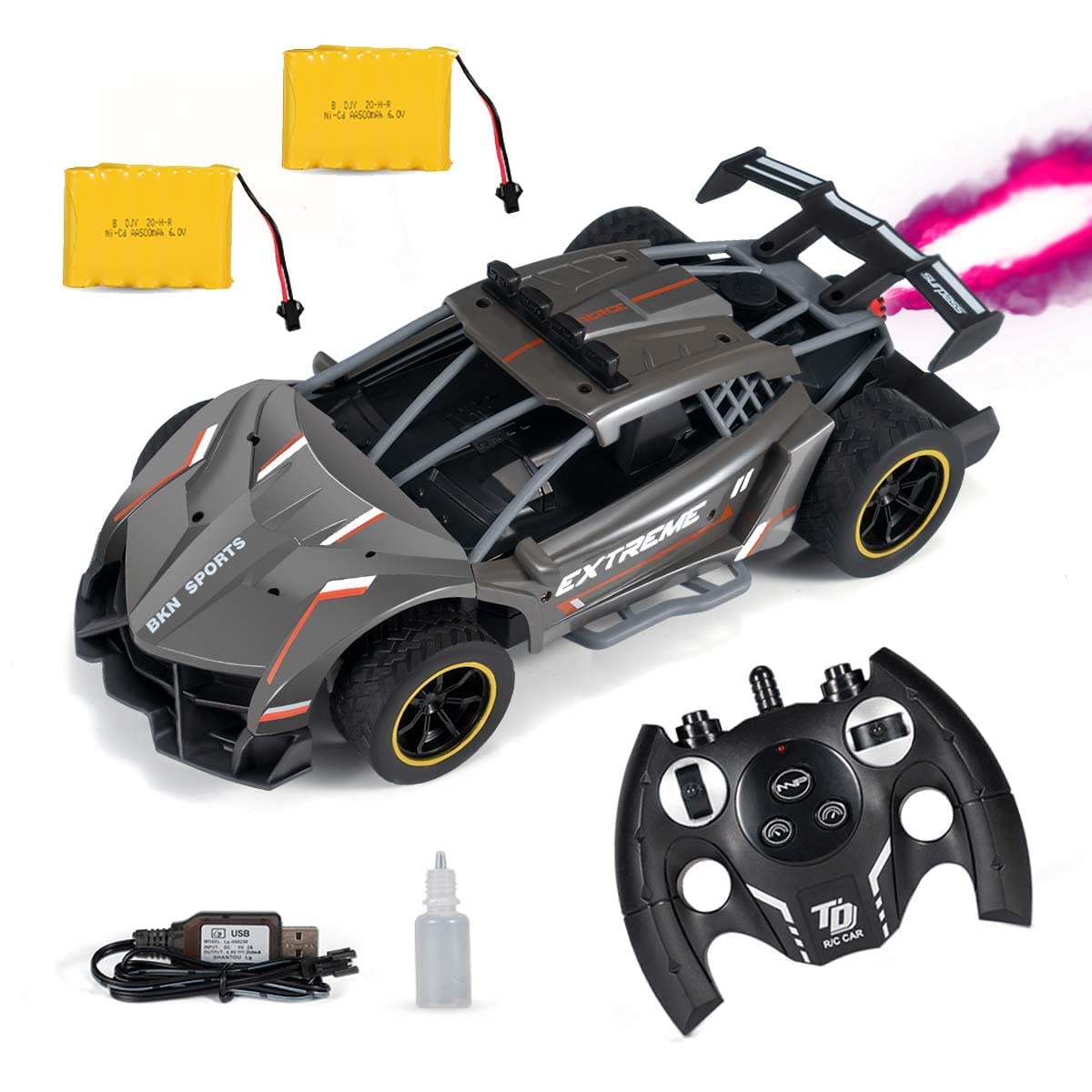 SARJUDAS Cool Remote Control Sports Car High Speed Stunt RC Car Alloy Rechargeable Toy for Kids Racing Sport Toy Cars for Boys Girls- Off Road Vehicle (RC Moka Metal Crawler)