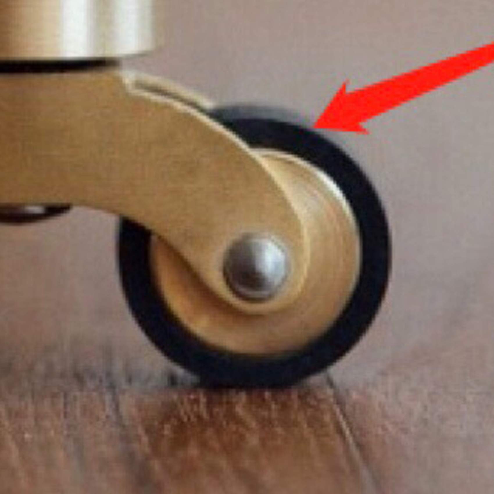 4 piezas Ruedas de Latón para Muebles,Ruedas Giratorias de Latón Macizo,Diámetro Rueda de 25 mm,Ruedas de Goma,Ruedas de Repuesto,Ruedas de Piano,Carga 150 kg,con Tornillos,para Piano,Sofá