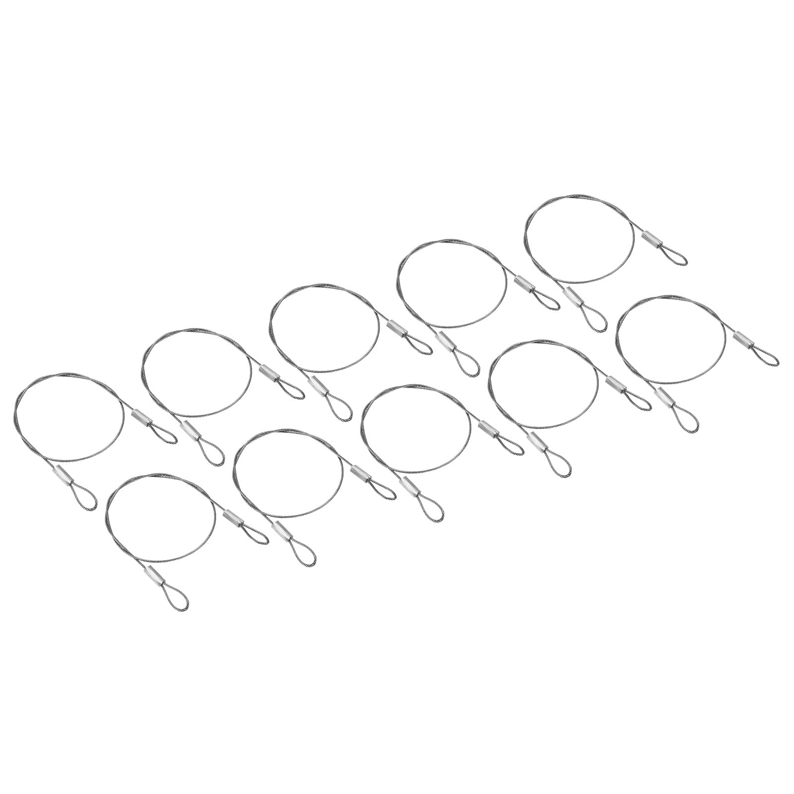 PATIKIL 10-Pack 12 Inch Safety Security Cable Wire 30cmx1mm