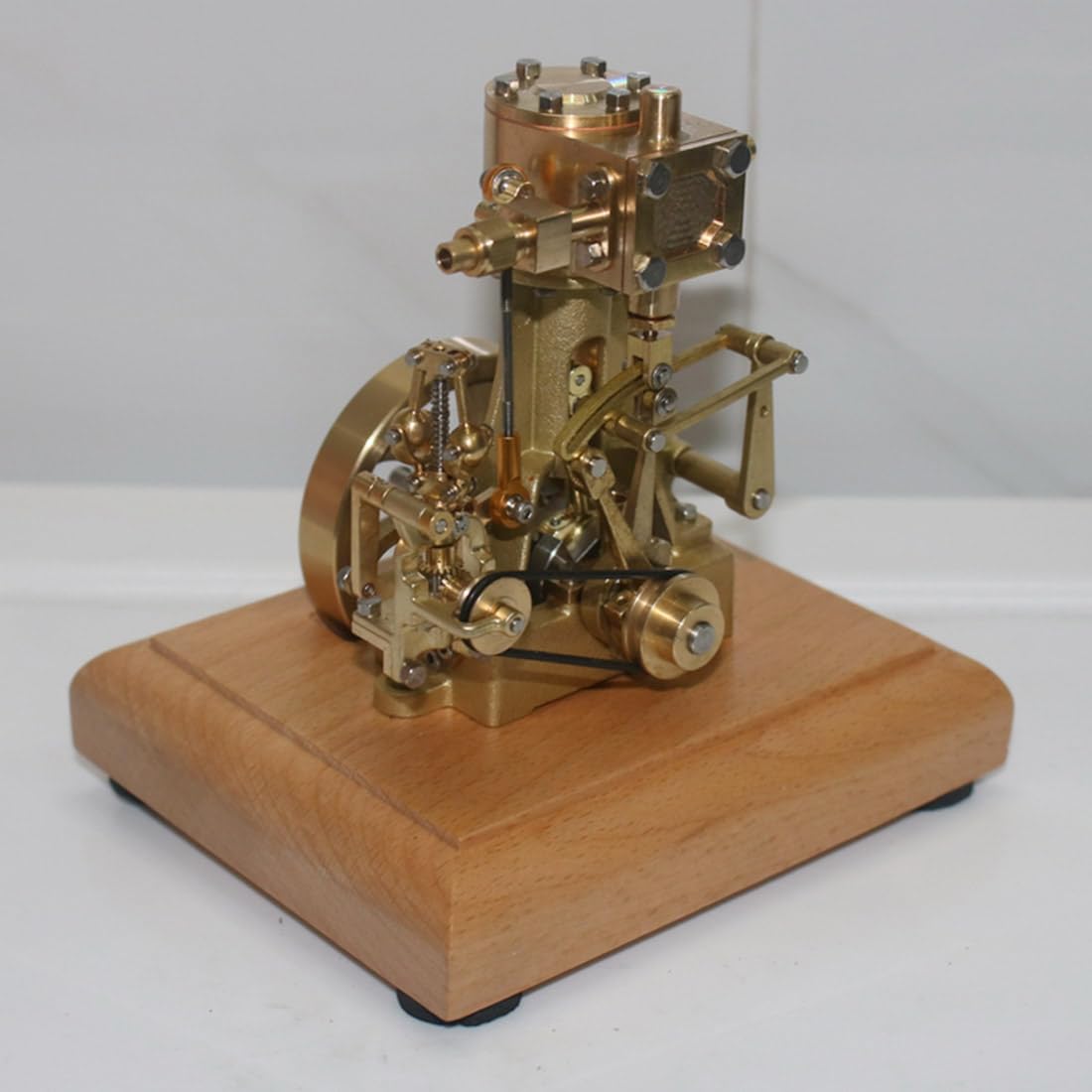 PizazzToy Dampfmaschine Bausatz Erwachsene, 1.85CC Mini-Retro-Vertikal-Einzylinder-Hubkolben-Doppelwirkungs-Dampfmaschinenmodell mit Drehzahlreduzierer