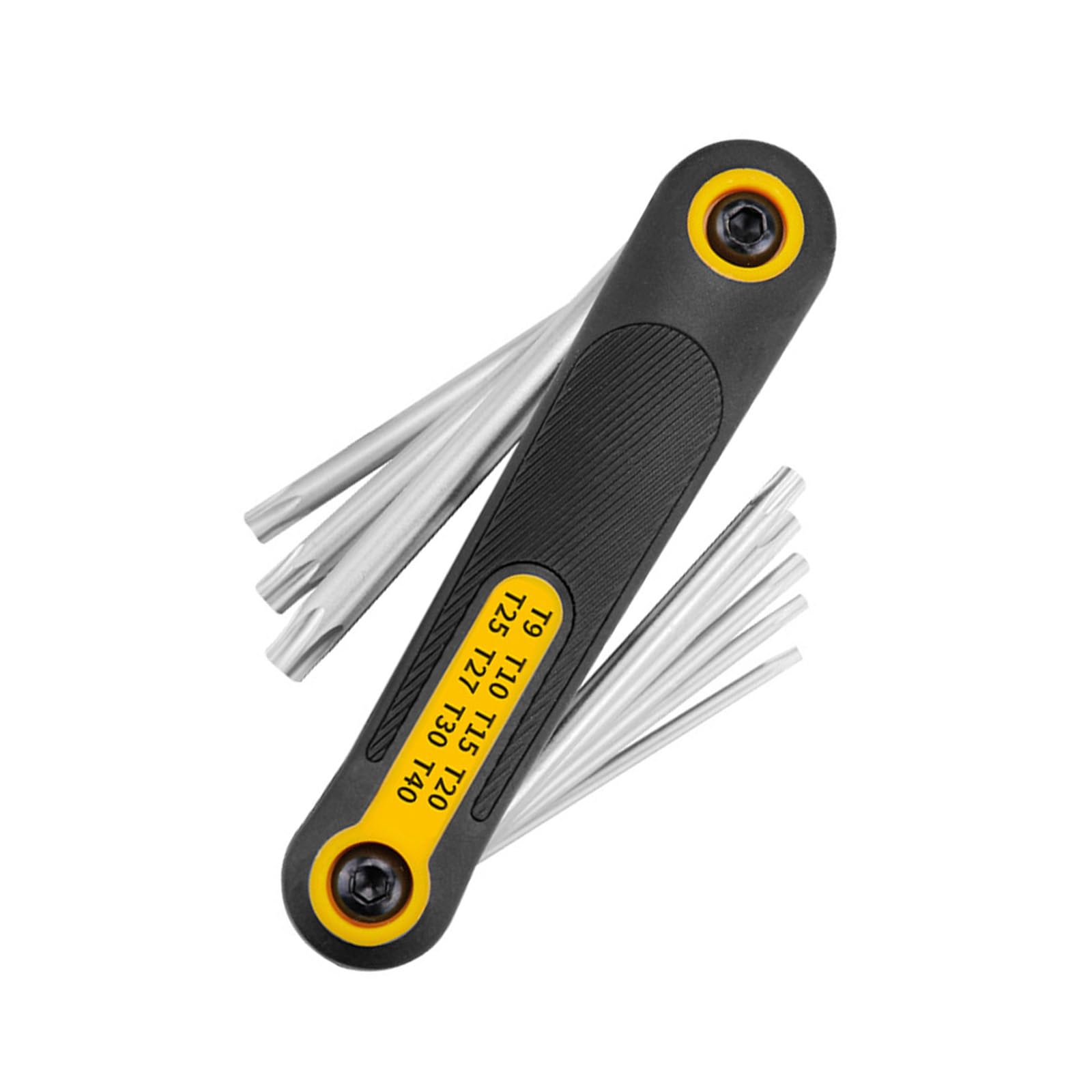 Msioytog Multiuse Foldable Star Set Hexagon Wrench for Mechanical Enthusiasts and Professional Automotive Repair Work Foldable Star Set