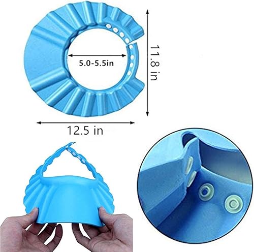 Miniatura 7 de Paquete de 3 gorras de protección para la ducha gorro suave ajustable para niños pequeños niños bebés niños