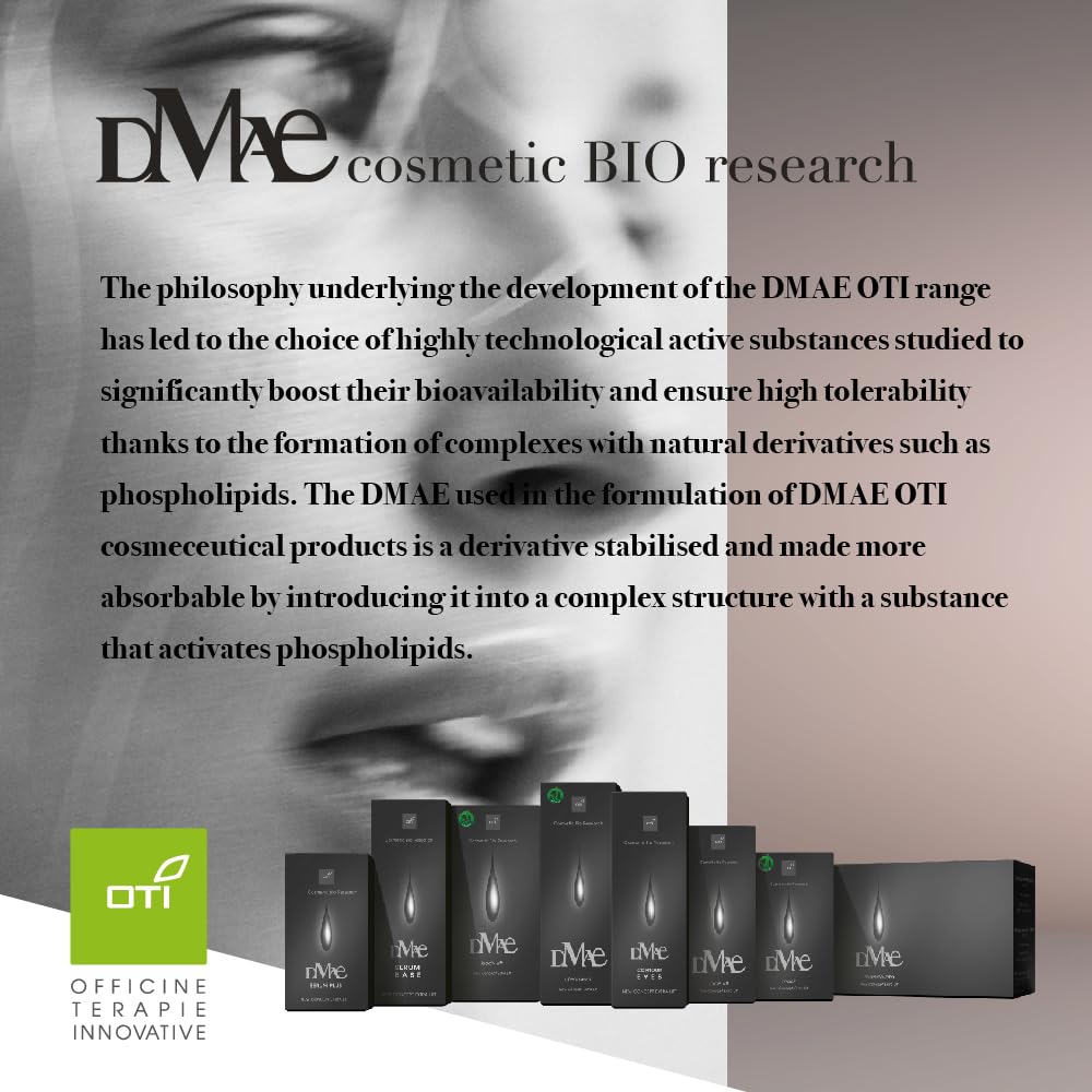 DMAE Face Lift, Crema viso con DMAE (liposomi), Acido alfa-lipoico stabilizzato, Vitamina E, Vitamina C. Senza conservanti. 75 ml. Prodotto in Italia, non testato sugli animali.
