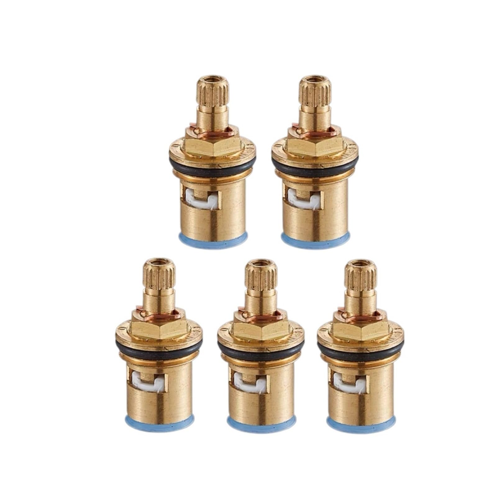 Mixer tap Cartridge Single Spool Valve Kitchen Standard 1/2 Ceramic Faucet Mixer Inner Disc Quarter Turn Cartridges Bathroom Accessories for Kitchen Bathroom Basin Taps(5 Pcs)