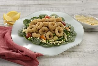Tampa Maid Italian Breaded Calamari Rings 2 lb, 6 Pack | Crispy Italian-Seasoned Frozen Appetizer