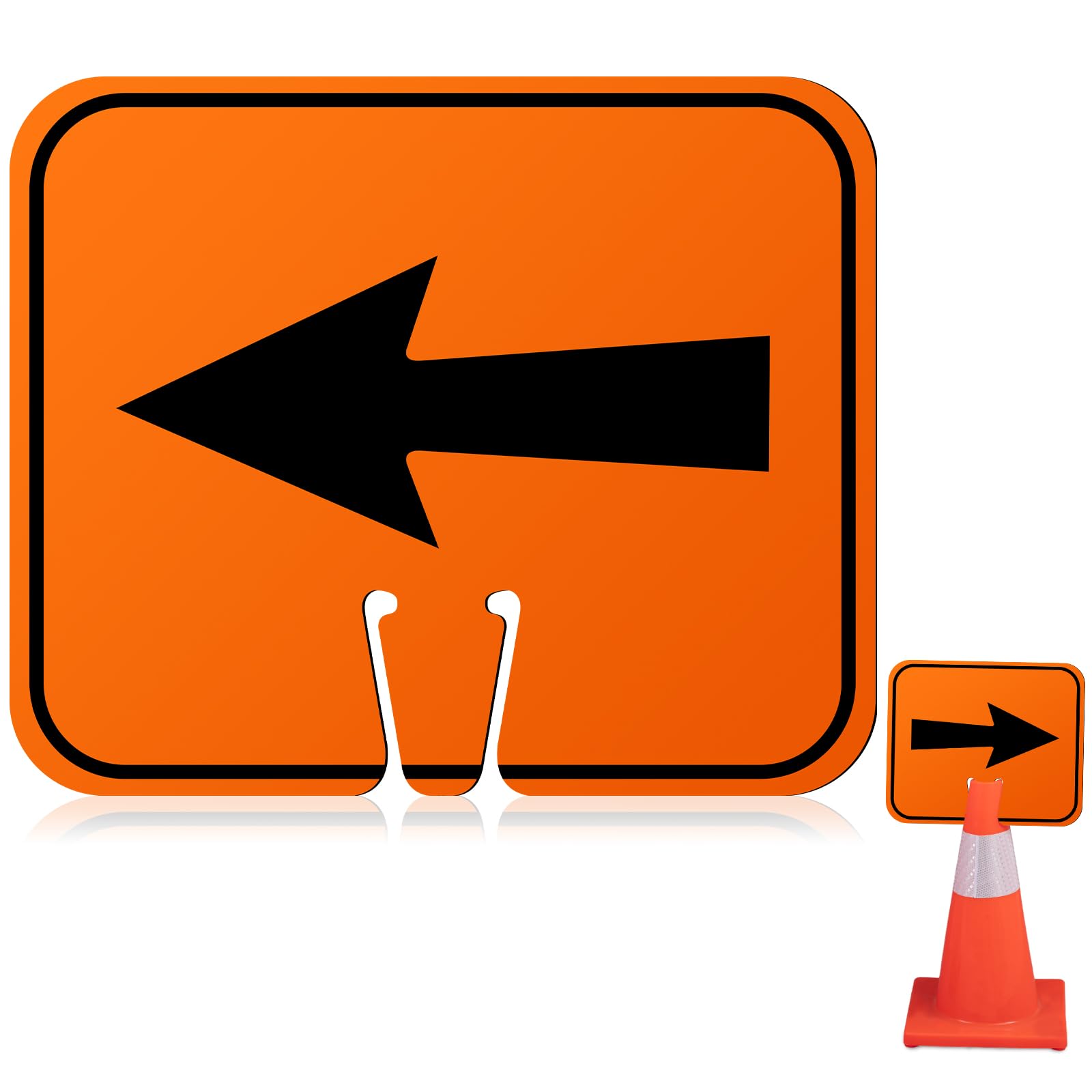 Geetery 6 Pcs Traffic Arrow Orange Detour Signs, Left & Right — Amazon image 12